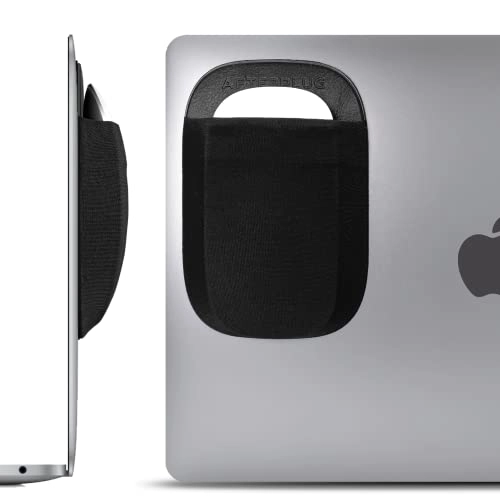 Stick-On Mouse Pouch - Adhesive Holder Compatible with Apple Magic Mouse 1 & 2 Black