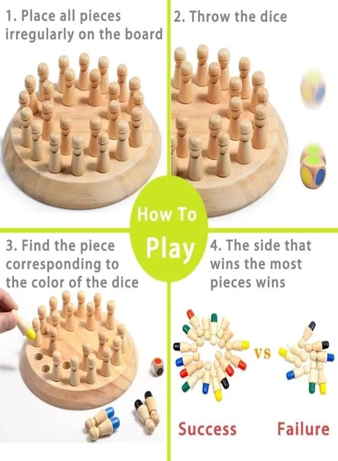 Wooden Memory Chess Game - 3+ 31 pieces
