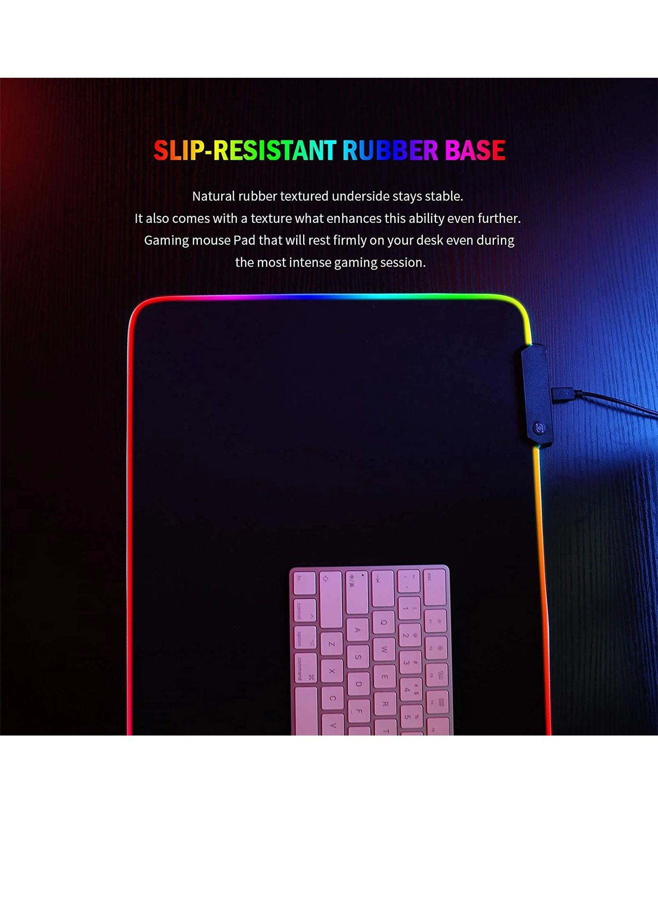 RGB Large Superfine Fiber Braided Gaming Mouse Pad