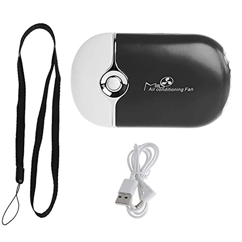 Mini Portable Hand Held Desk Air Conditioner - Black 400mA