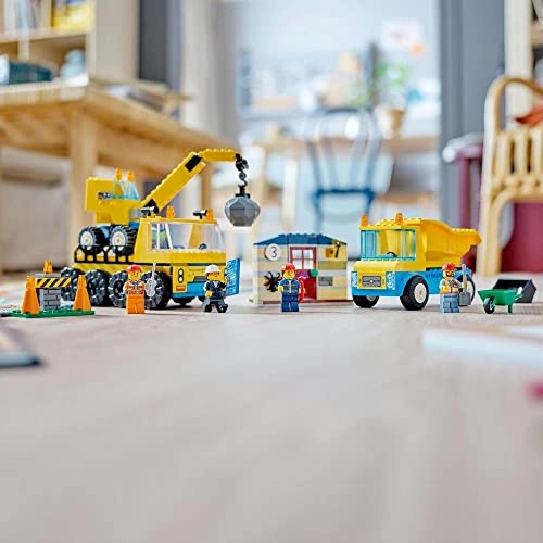 LEGO City Construction Trucks And Wrecking Ball Crane (60391)