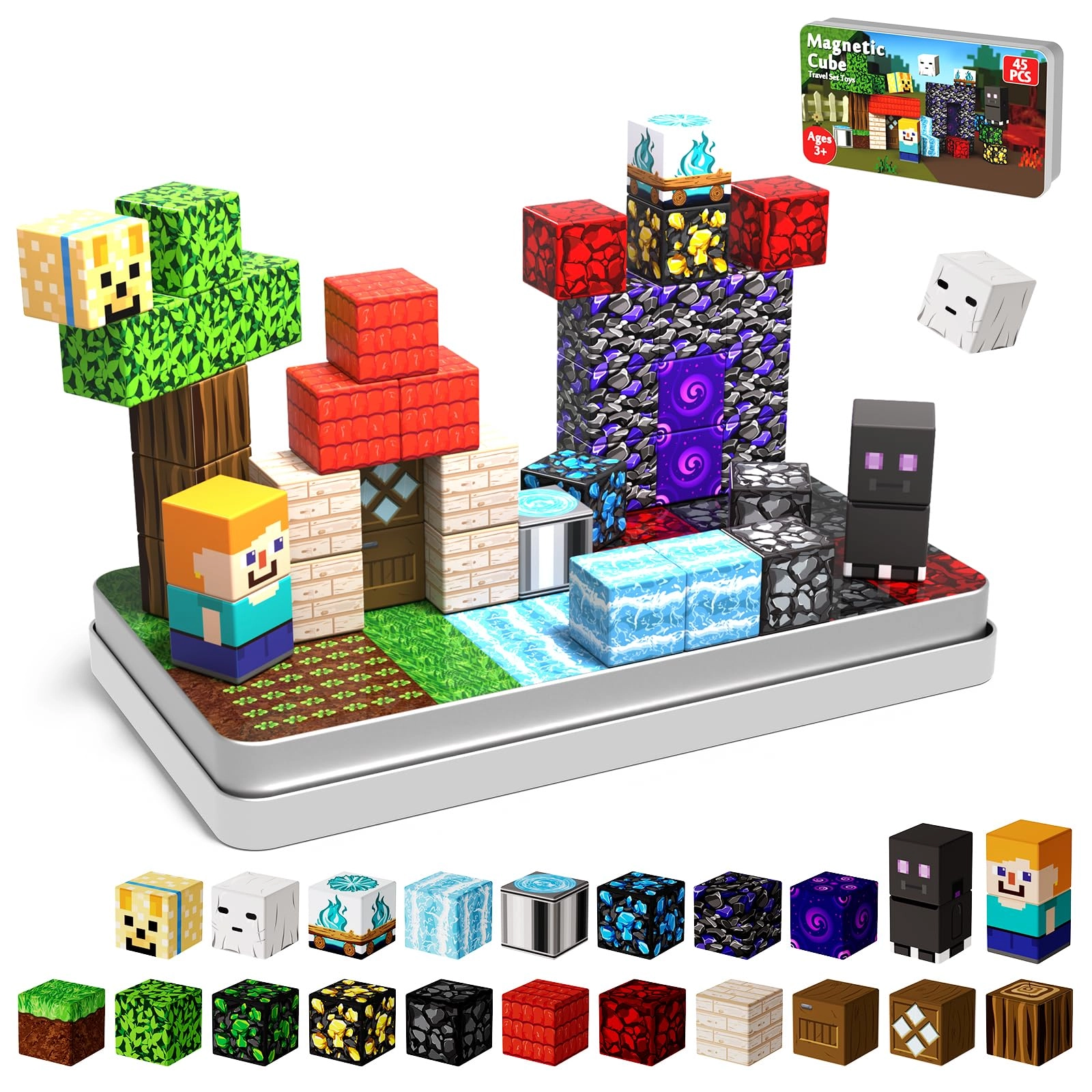 magneverse Mini Magnetic Blocks - 3+ 45 pieces