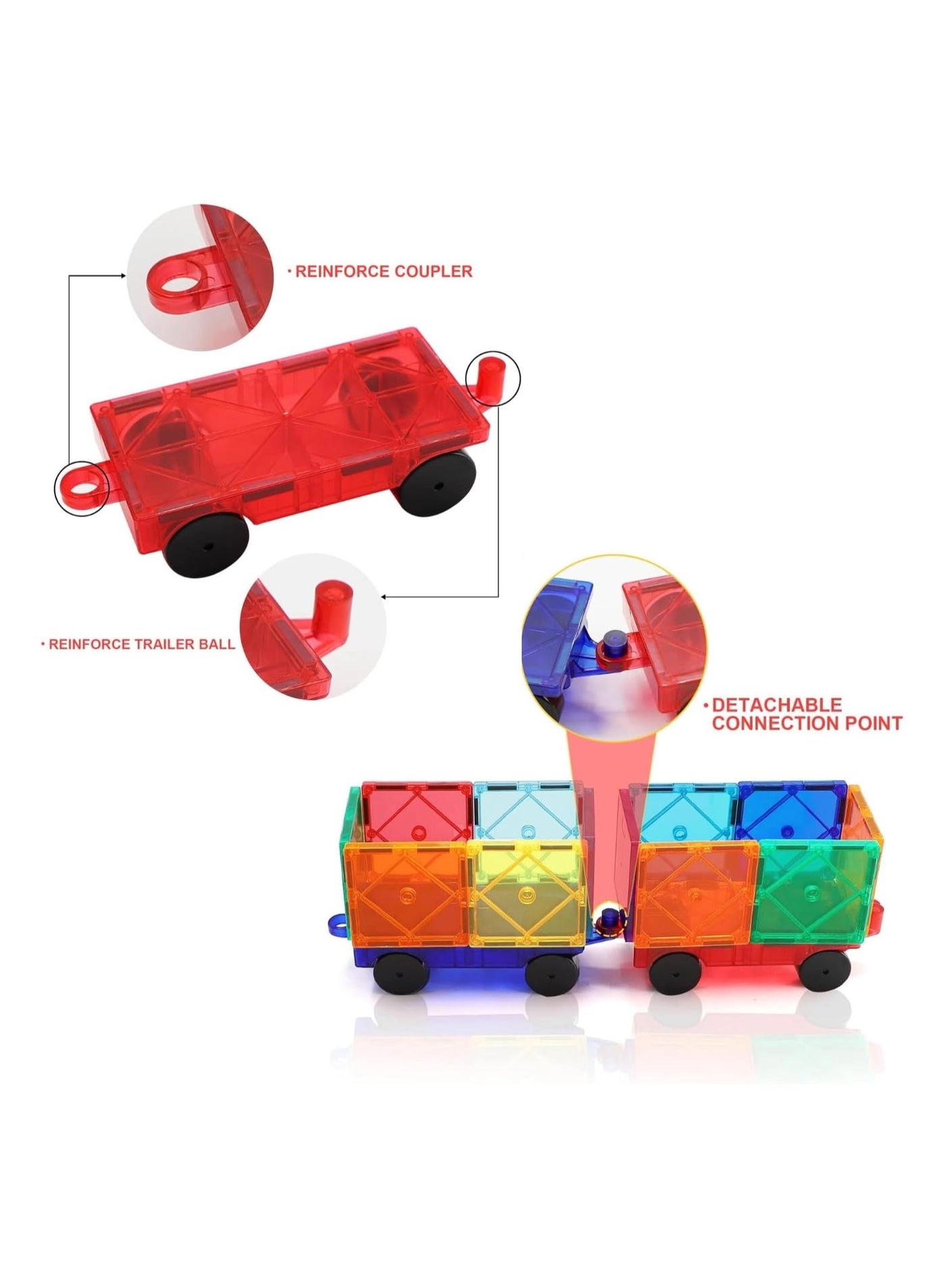 Fun Magnetic Tiles - 110 pcs