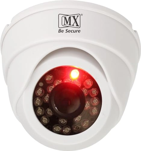 Dummy Security Camera - Wireless Dome Flashing Light