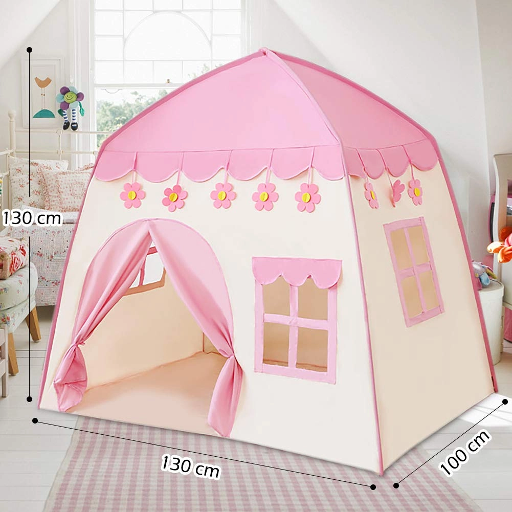Princess Castle Play Tent - 130 x 130 x 100 centimeters Pink