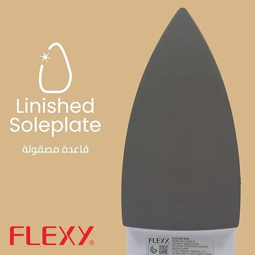 Dry Iron - 1000W Non-Stick Teflon Soleplate Overheat Protection