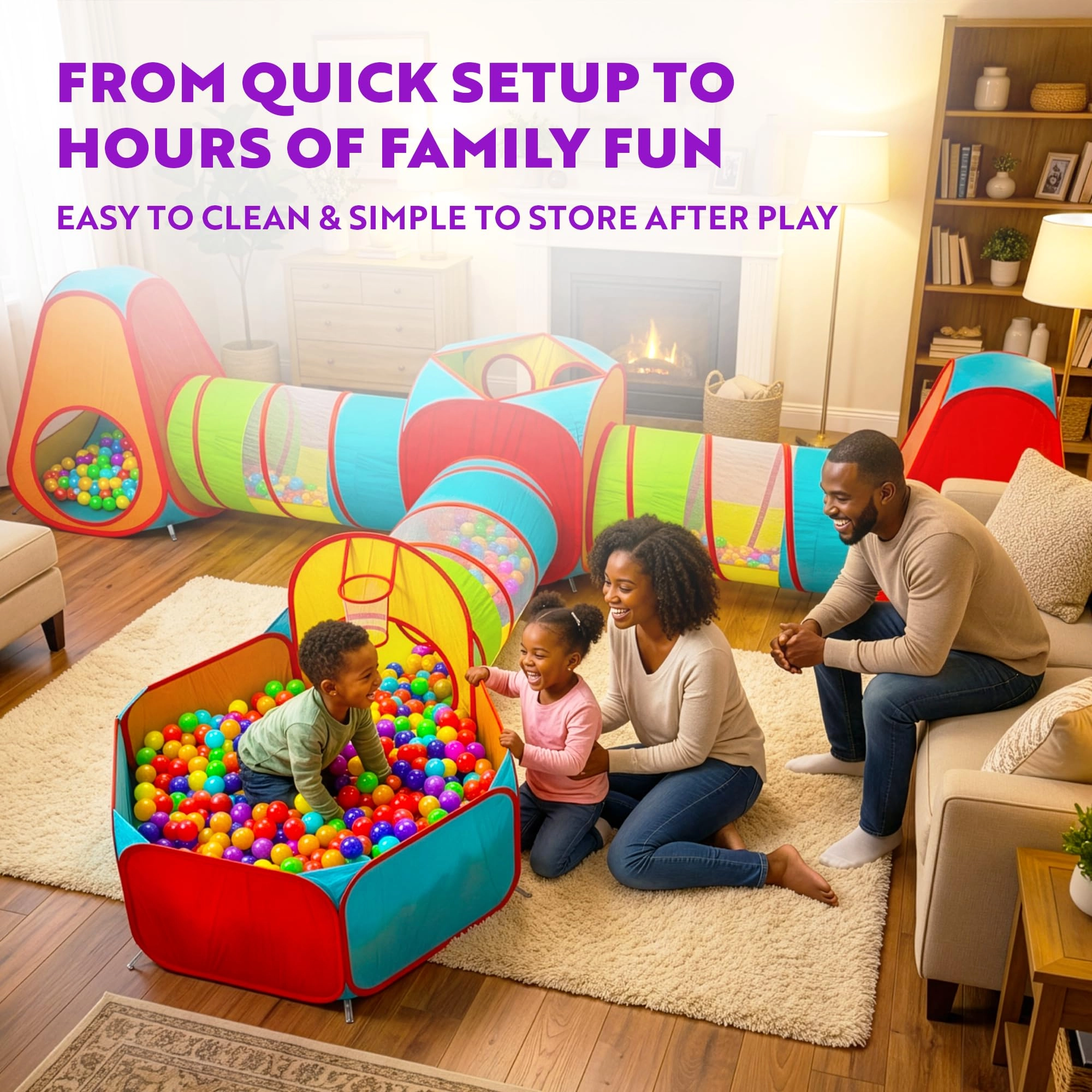 Play Tent - 3 + Ball Pit - 1 + Play Tunnel - 3