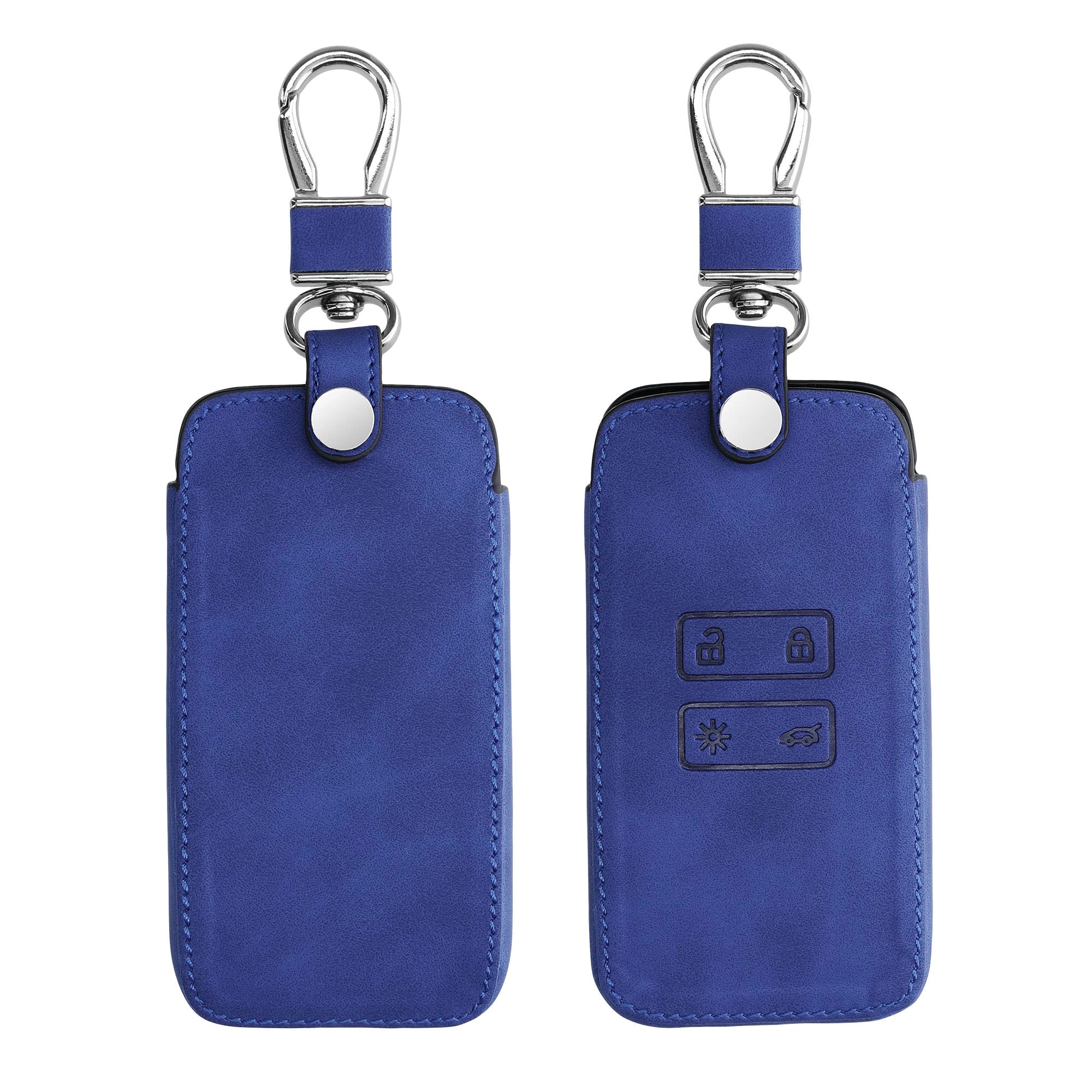 KW-Commerce Car Key Cover - Compatible with Renault 4 Button Dark Blue