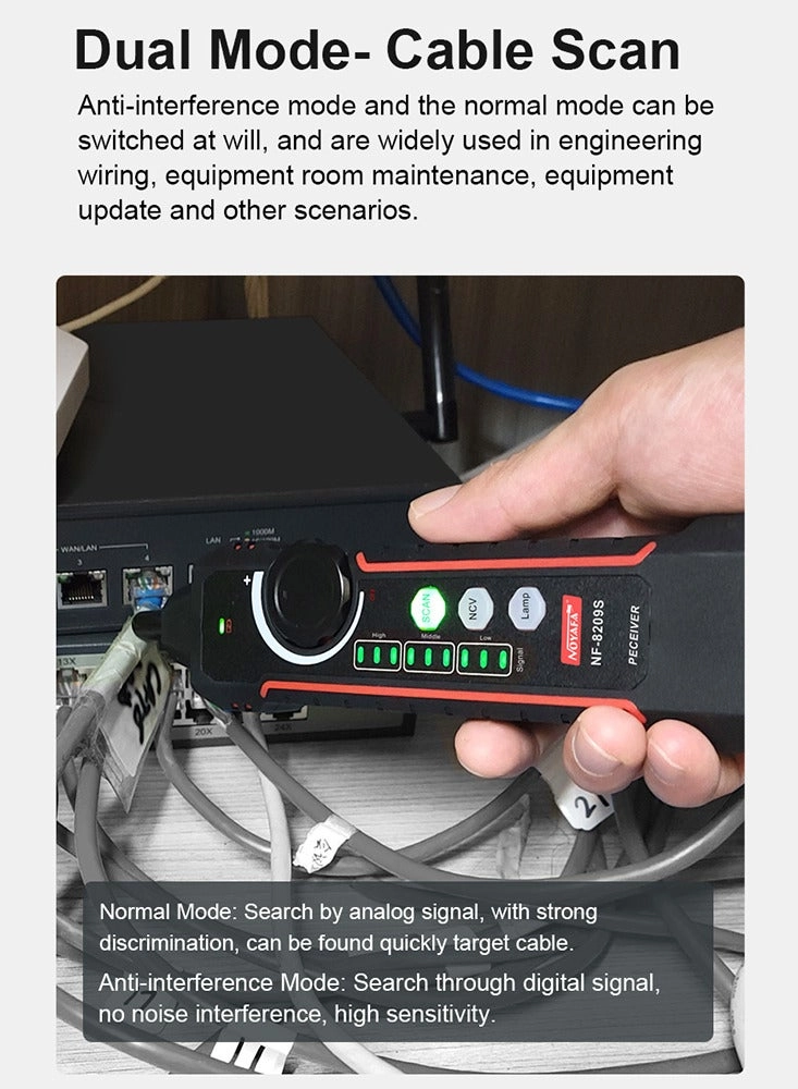 NF-8209S - RJ45 RJ11 PoE Wiremap