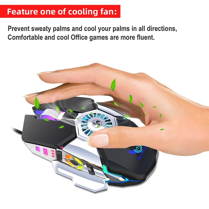 Cooling Fan Gaming Mouse - Wired