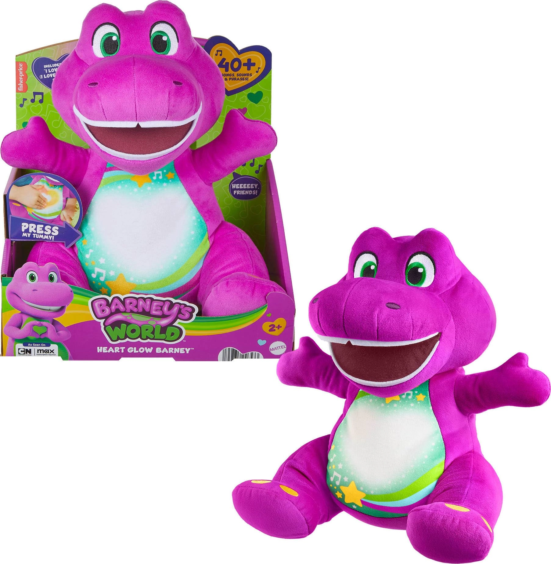 Barney World - Heart Glow Barney - 29 cm