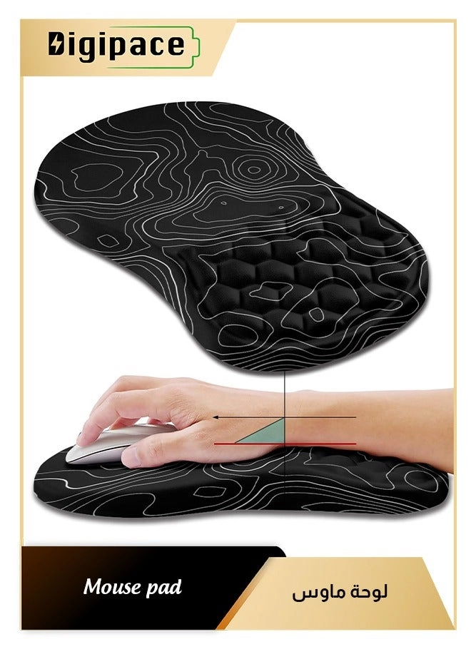 Digipace Z240 Memory Foam Ergonomic Mouse Pad - 30x20 cm