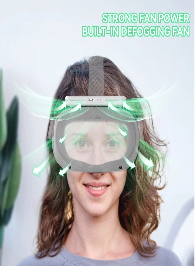 Cooling Fan - 2 Speeds 700mah + Face Cover - PU Leather white & black