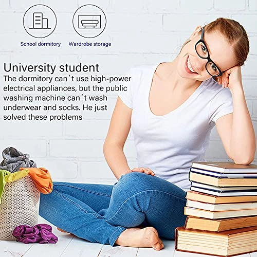 XHTONGSH غسالة قابلة للطي للطي المحمولة, غسالة صفرية اوتوماتيكية, عمل هادئ, الضوء الأزرق, ملابس داخلية غسل الملابس او عنصر صغیر, طاقة ومنطقة (Color : Green)
