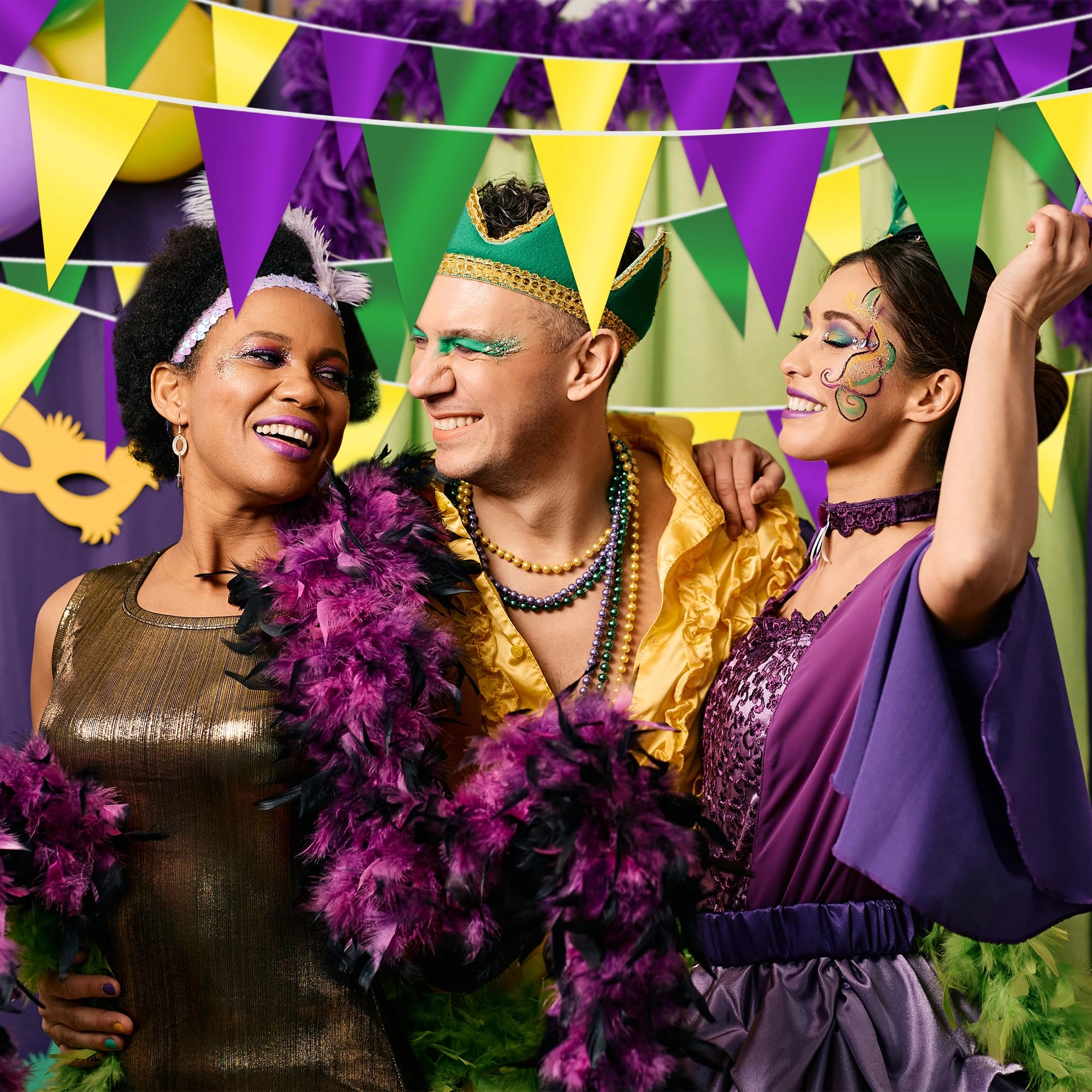 Mardi Gras Banner - 1 PCS