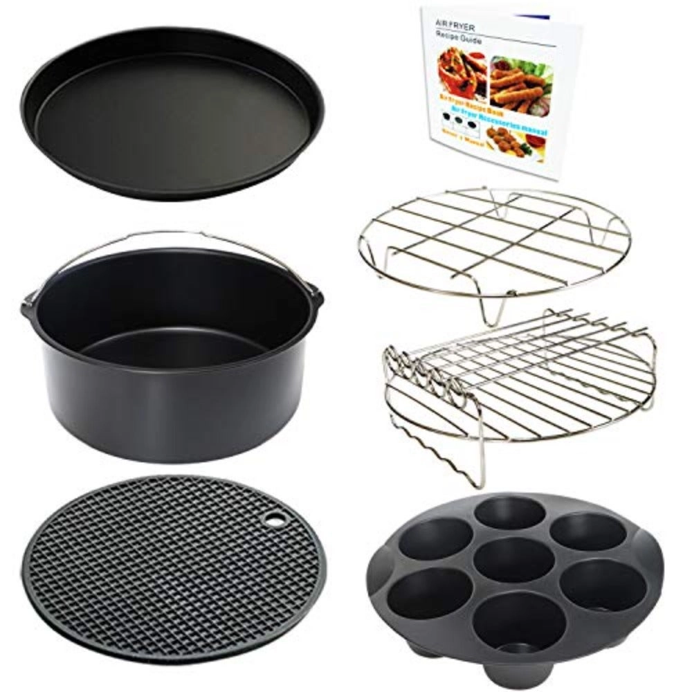 Generic Cake Barrel + Pizza Pan + Egg Bites Mold + Multi-purpose Rack + Metal Holder + Silicone Mat + Recipe Cookbook