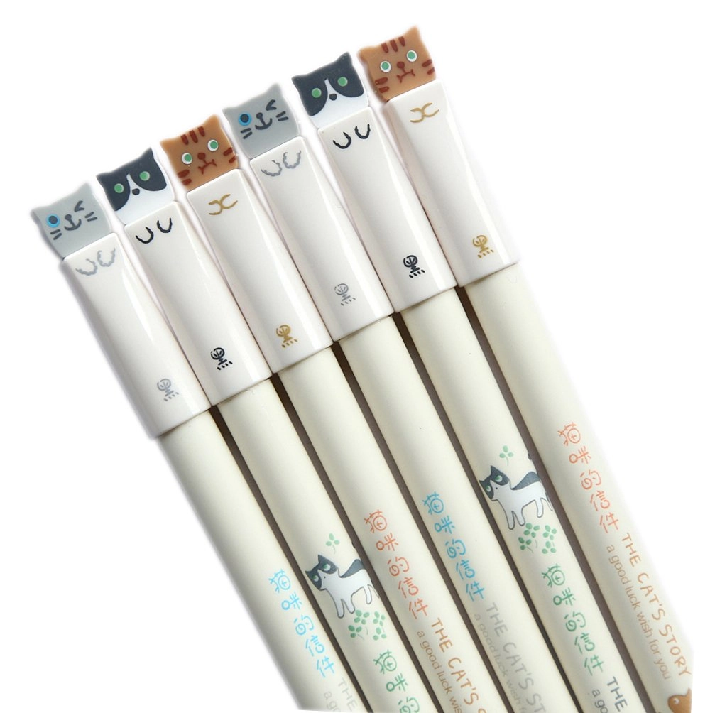 WENZHOU DECO INTERNATIONAL CO.,LTD Colorful Cats Design - 6 PCS 0.38mm