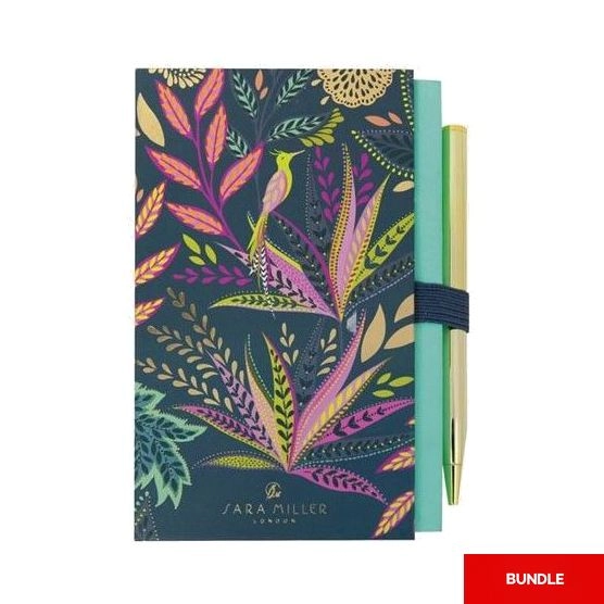 Sara Miller Savannah Mini Notebook with Pen 12 x 8 cm - Lined 192 Pages
