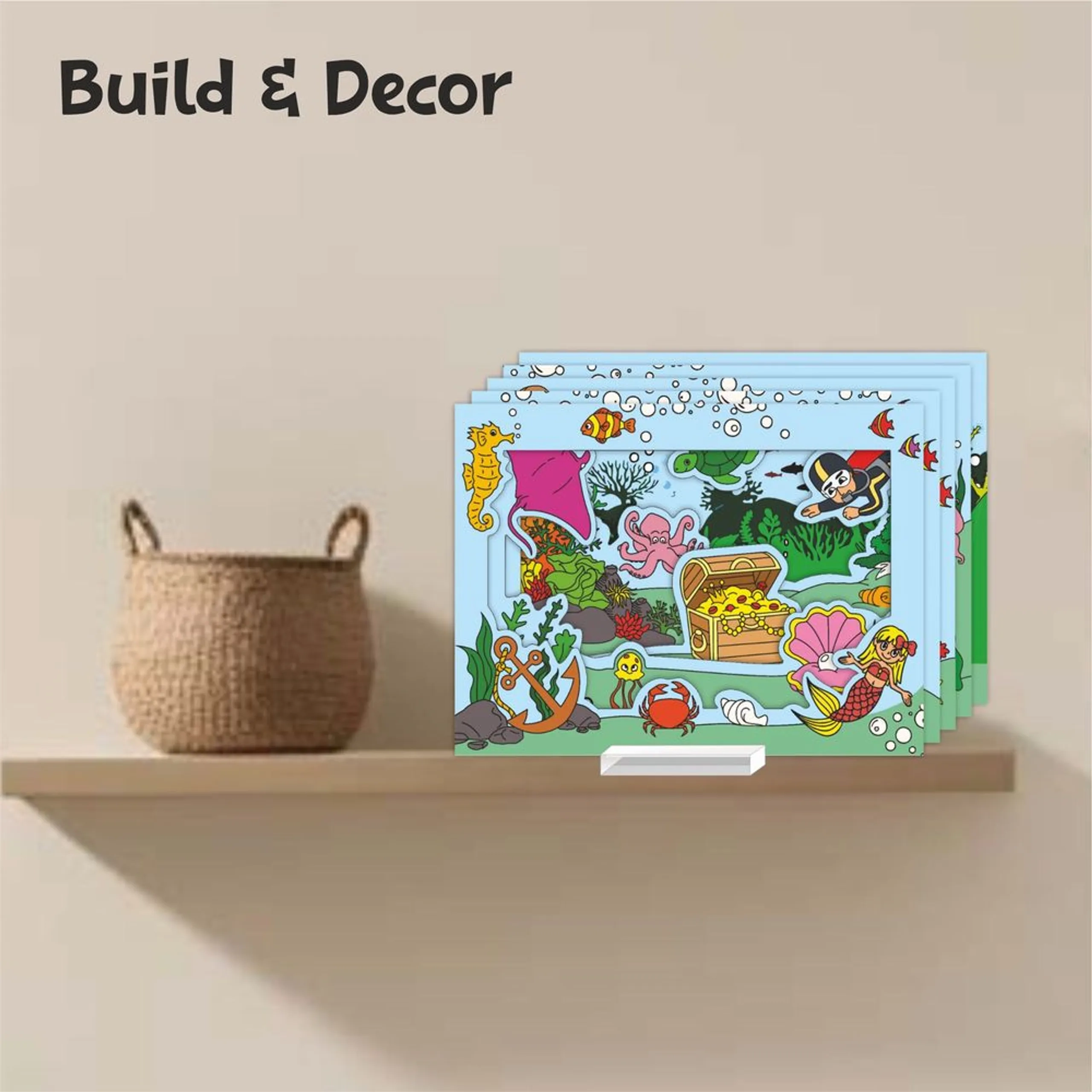 3D World Ocean Adventure - Art & Craft Kit 3+ years