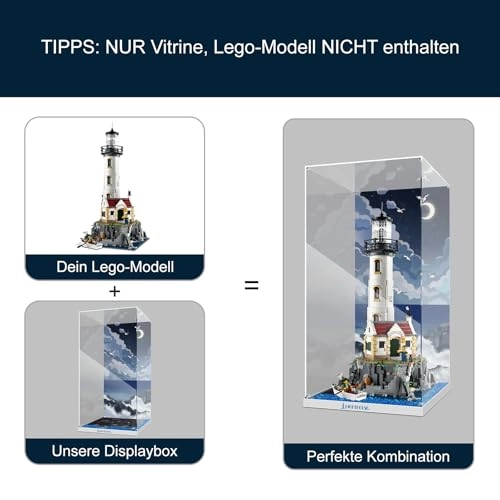 Acrylic Display Case for LEGO Motorized Lighthouse 21335