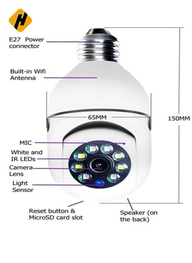 Light Bulb Security Camera 1080P Bundle