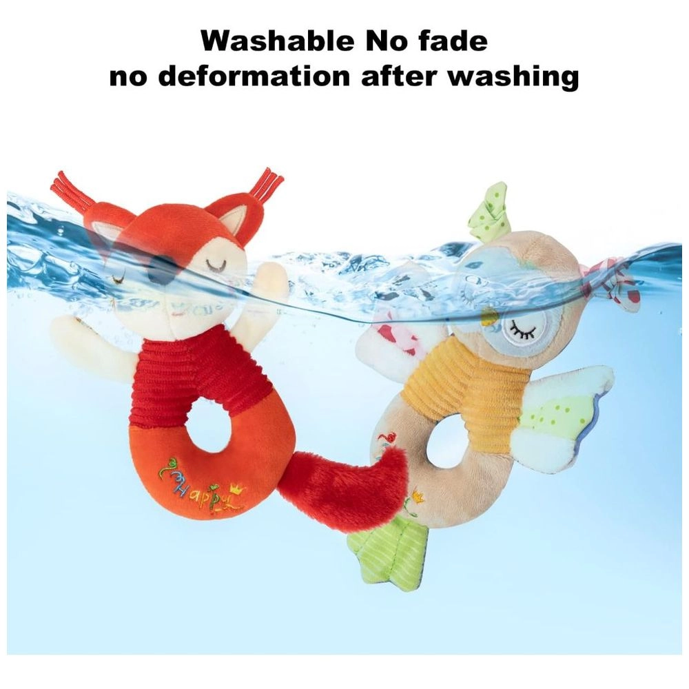 Soft Stuffed Rattle Pacifying Toy - Suitable for 3 months and above Fox