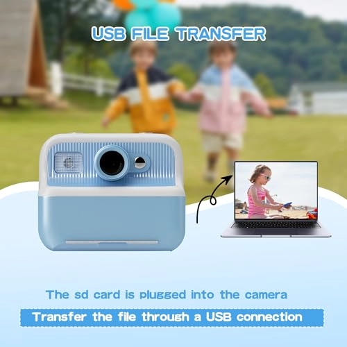 Instant Print Camera - 1080 HD Dual-Lens 1500mAh