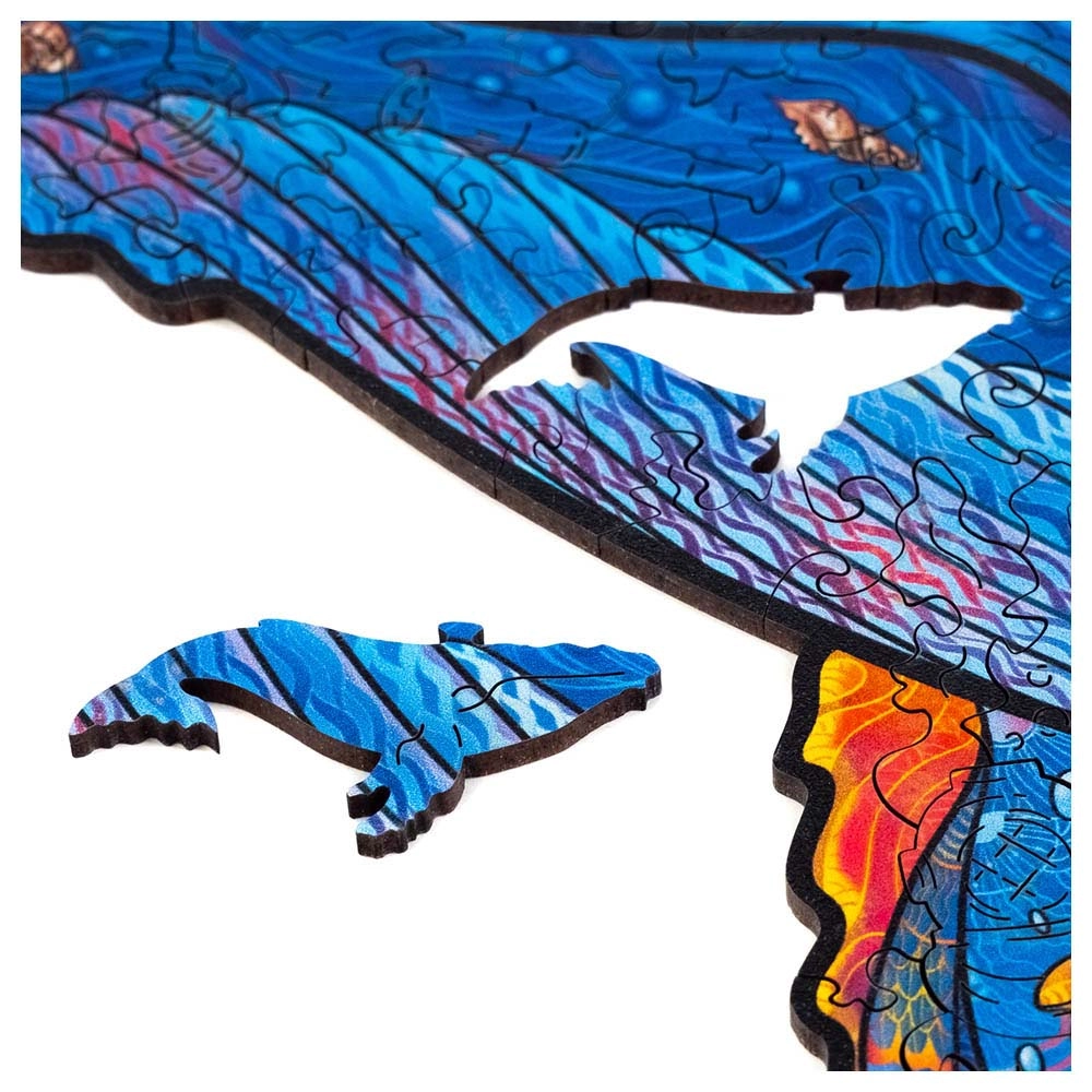 Milky Whales Wooden Puzzle (4107390-WHALES_KS) - 268 pcs