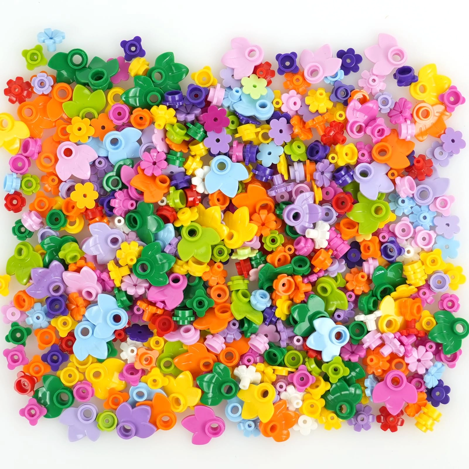 BroTex Bulk Building Blocks Accessories - Plastic Floral, Forest, Nature 400pcs