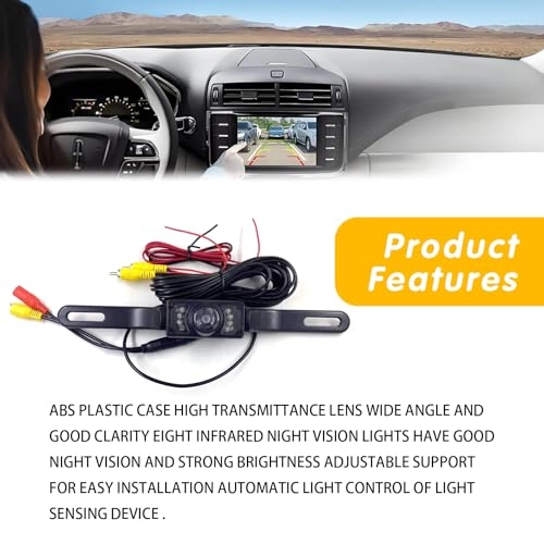 License Plate Backup Camera - Night vision Wired 720p