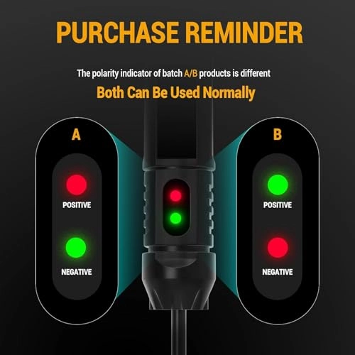 3-72V Bidirectional Digital Auto Circuit Light Voltage Tester - 142Inch