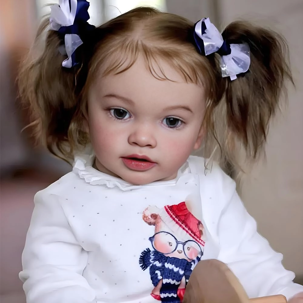 Pippa Reborn Baby Doll - 26 inch Cotton Vinyl Hand-rooted Curly Hair Ages 3+