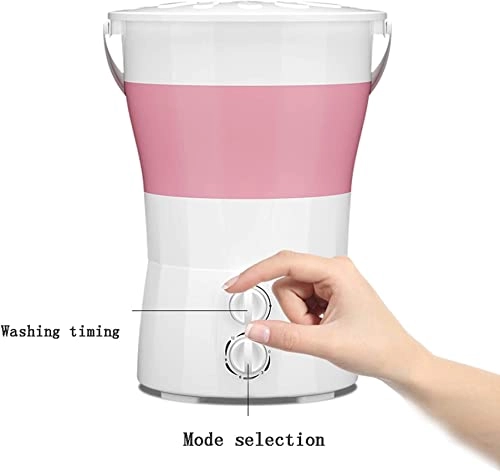 AADECOR Portable Washing hine, Ultrasound Folding Fully Automatic Laundry hine, Turbine Washer, Low Noise, Mini,Place it anywhere, store easily, blue,pink,Blue