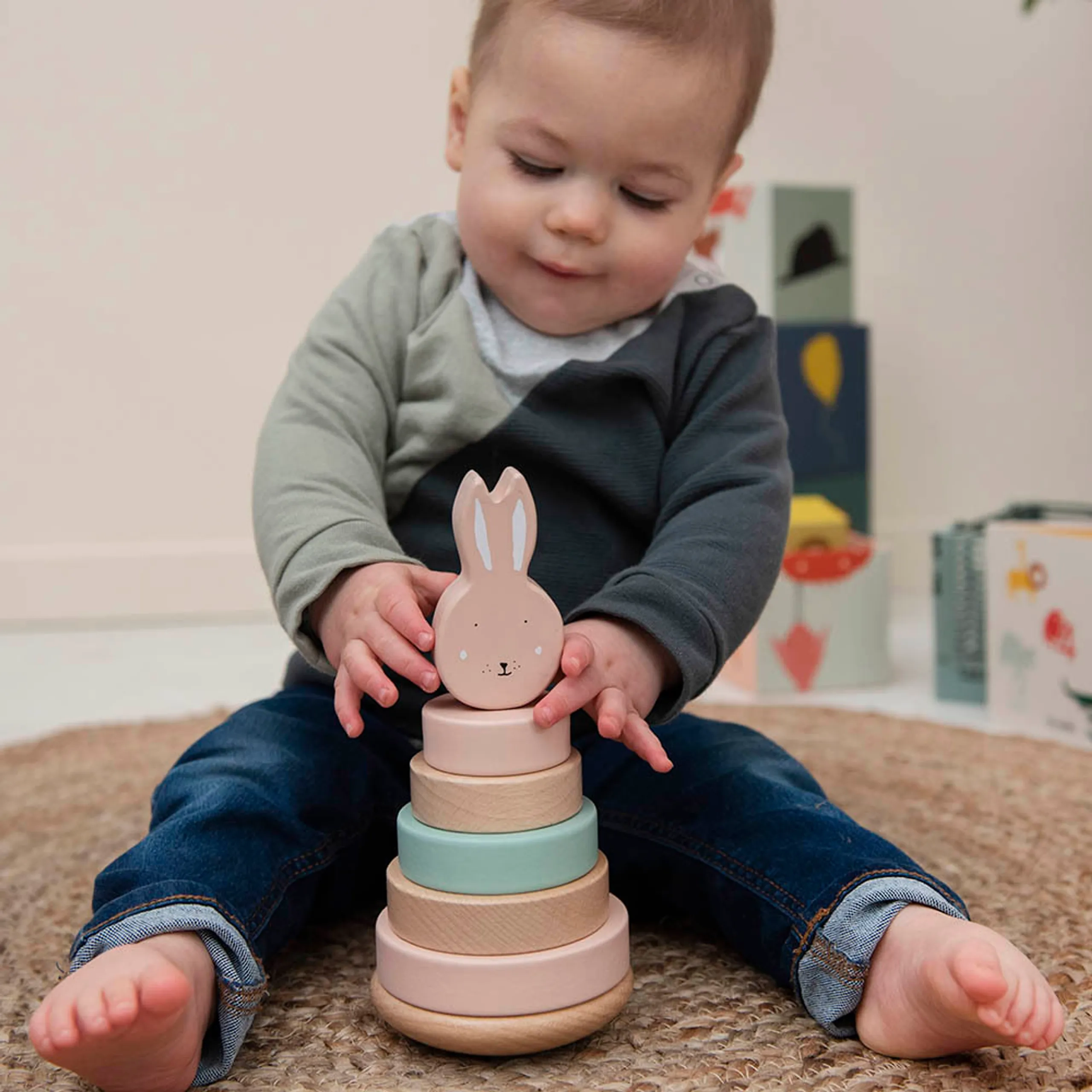 Wooden Stacking Toy - Suitable for 12 months & above
