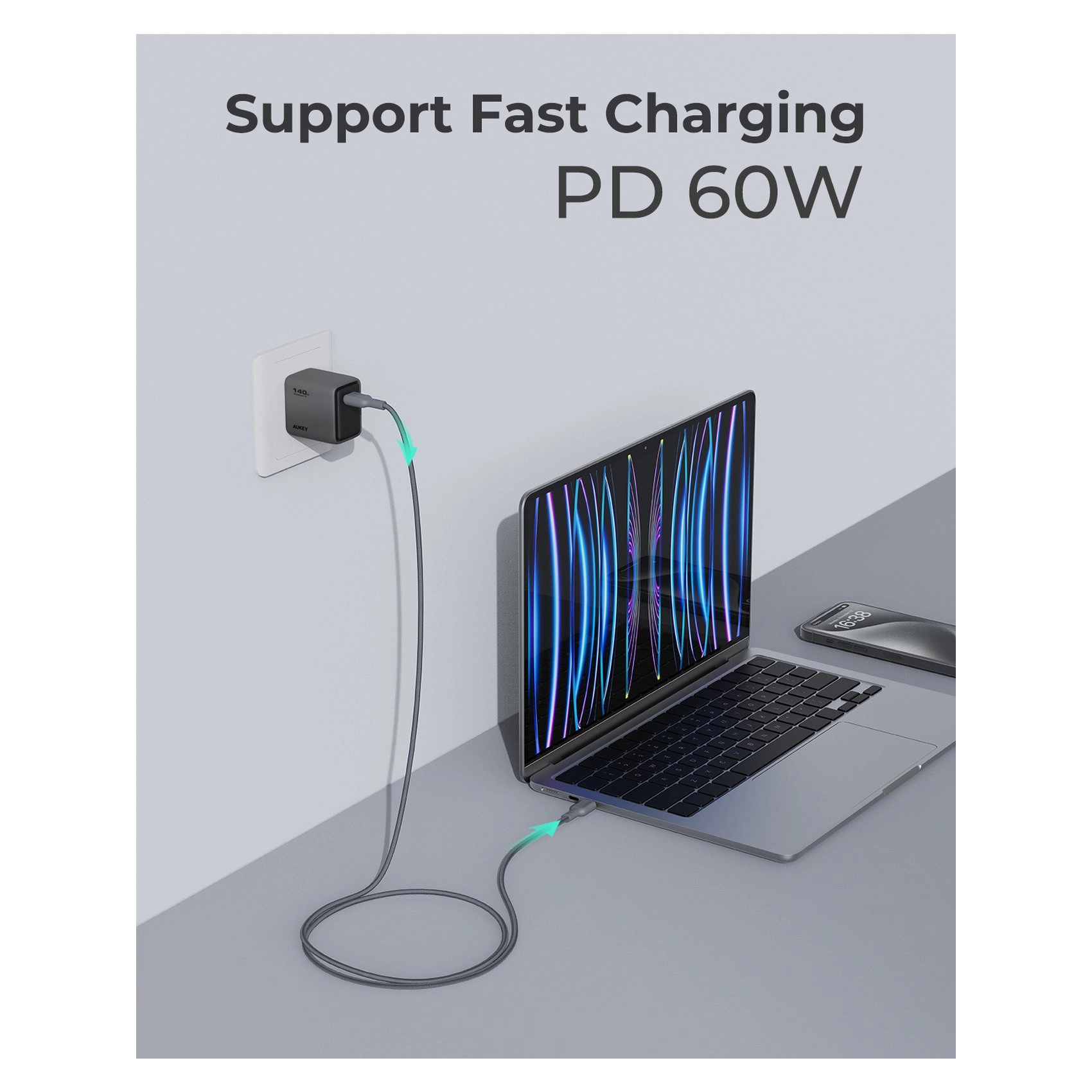 Charge Cable 60W USB-C to USB-C 1m Braided