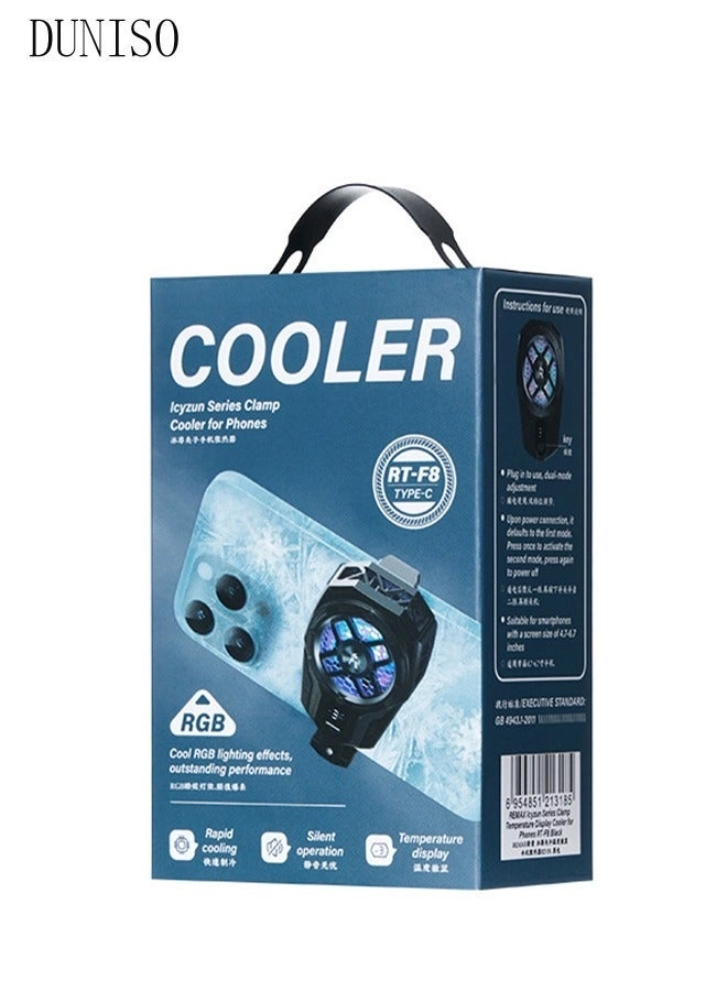 Mobile Phone Cooling Fan - Digital Display Rechargeable