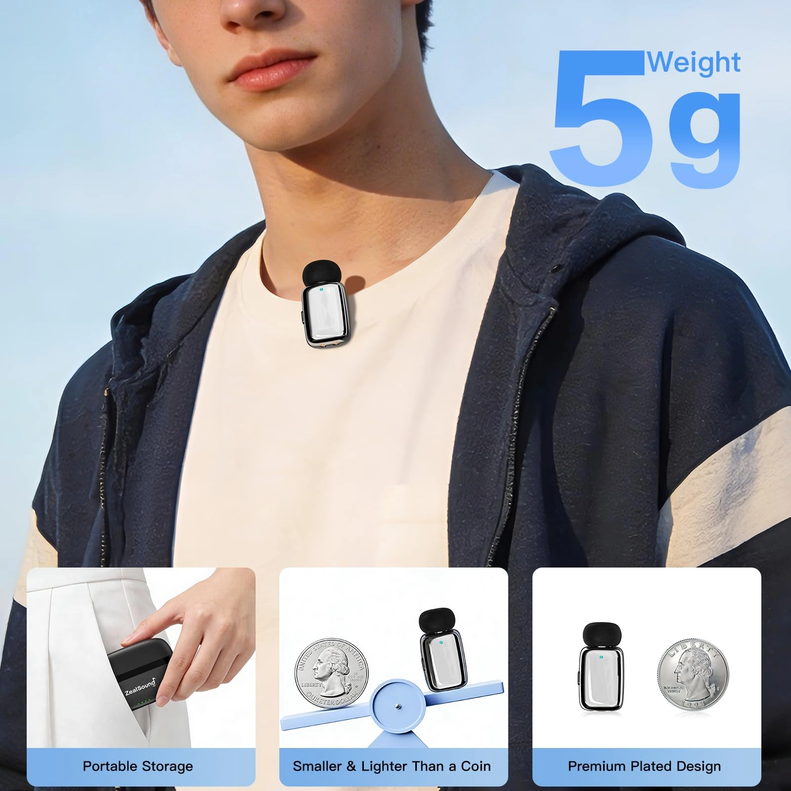 M6 Wireless+USB+Lightning Microphone