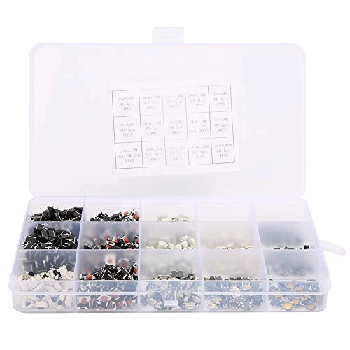 Yanmis Tactile Push Button Switch - 750pcs 15-value Assortment Kit