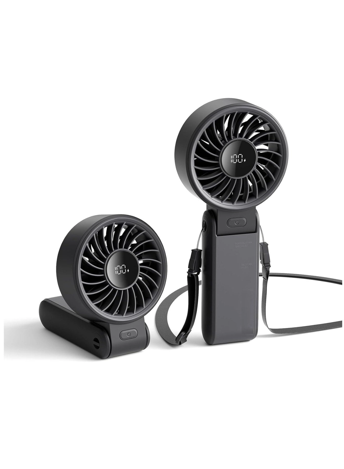 Zikra Portable Handheld Fan - 3 IN 1 Rechargeable LED Display