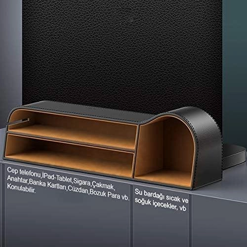 Elegant Car Storage Box - Faux Leather Rectangular
