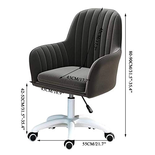 Velvet Task Chair - Adjustable Swivel Rolling Purple