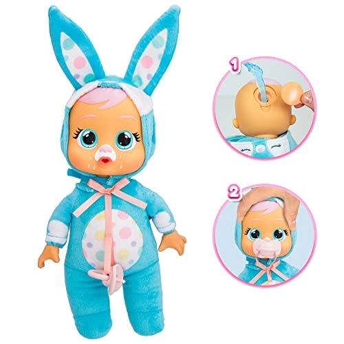 Brooks Baby Doll - 9 Inch Cries Real Tears Blue Bunny Themed Pajamas Ages 18+