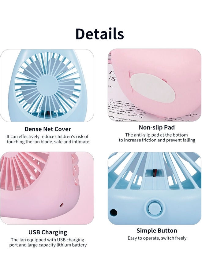 Cat Small Fan - Rechargeable Portable Pink