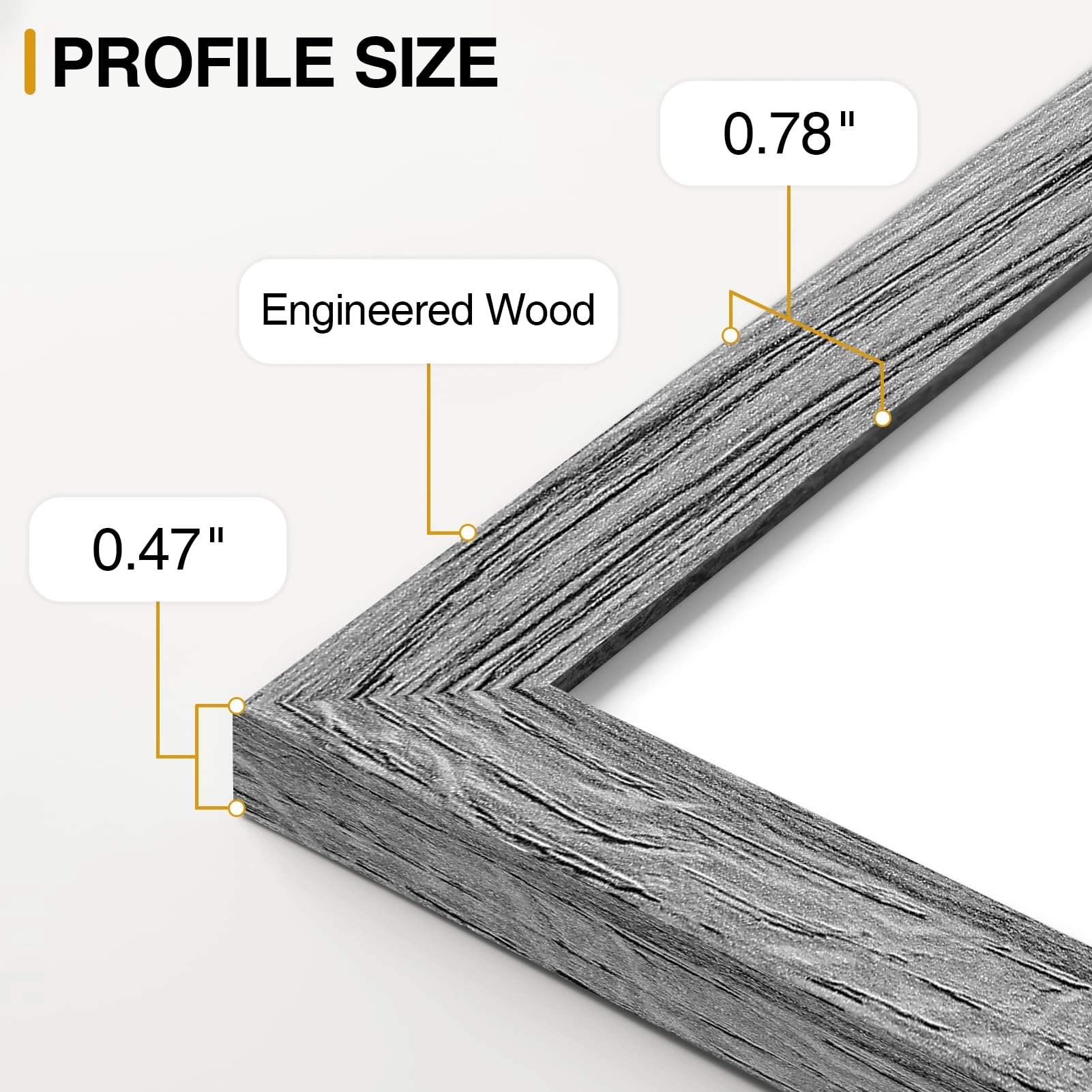 Picture Frames Set - 10 Pack Rustic Grey