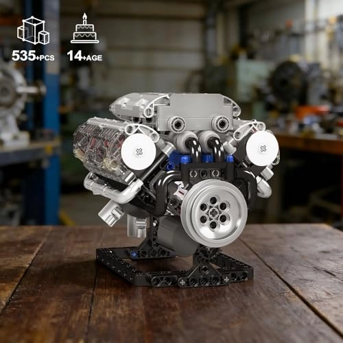10088 V8 Engine Model Kit - 535 pcs