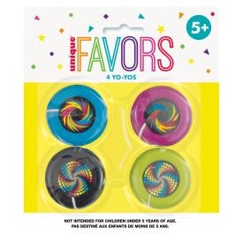Party Zone Plastic Yo-Yos - 4pcs