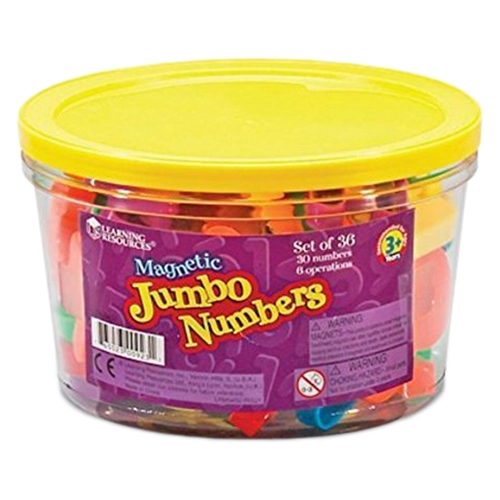 Learning Resources Jumbo Magnetic Numbers & Operations - Suitable for 3 years & above 30 numbers and 6 operation symbols