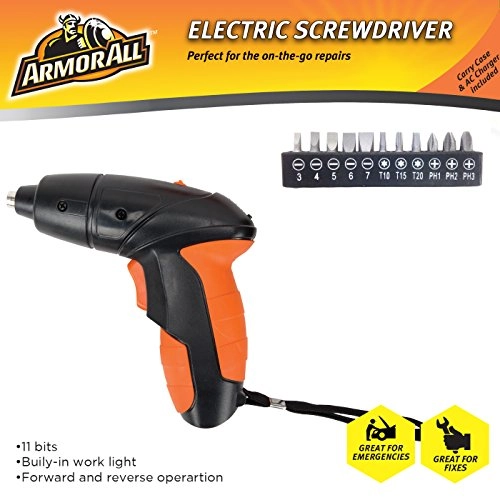 Cordless Electric Screwdriver - 4.8V 250 RPM 11 bits