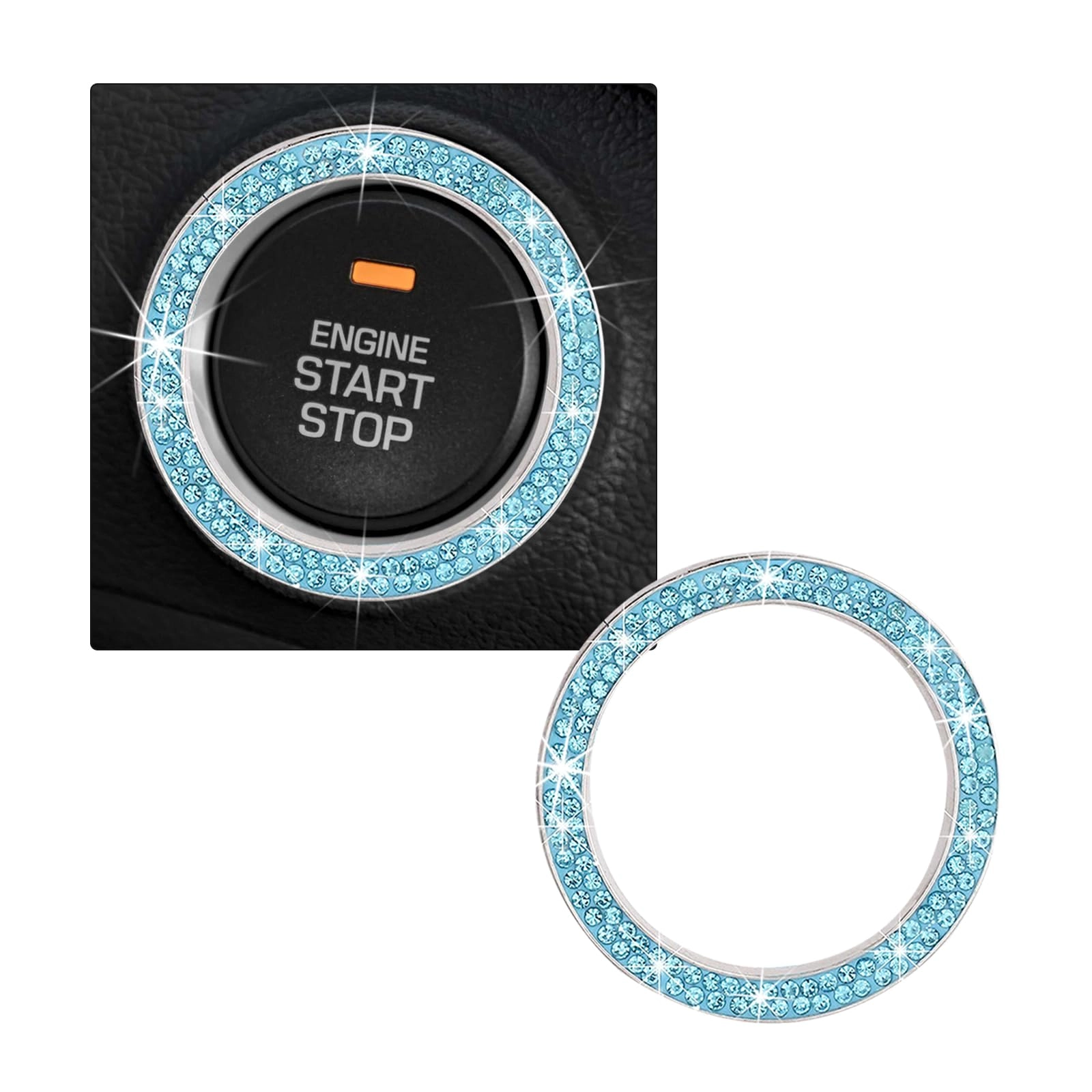 Rhinestone Car Engine Start Ring Decals