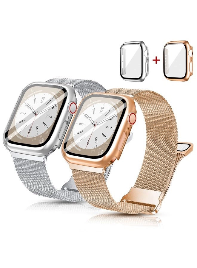 Mazuboho Apple Watch Bands 41mm Stainless Steel Pack